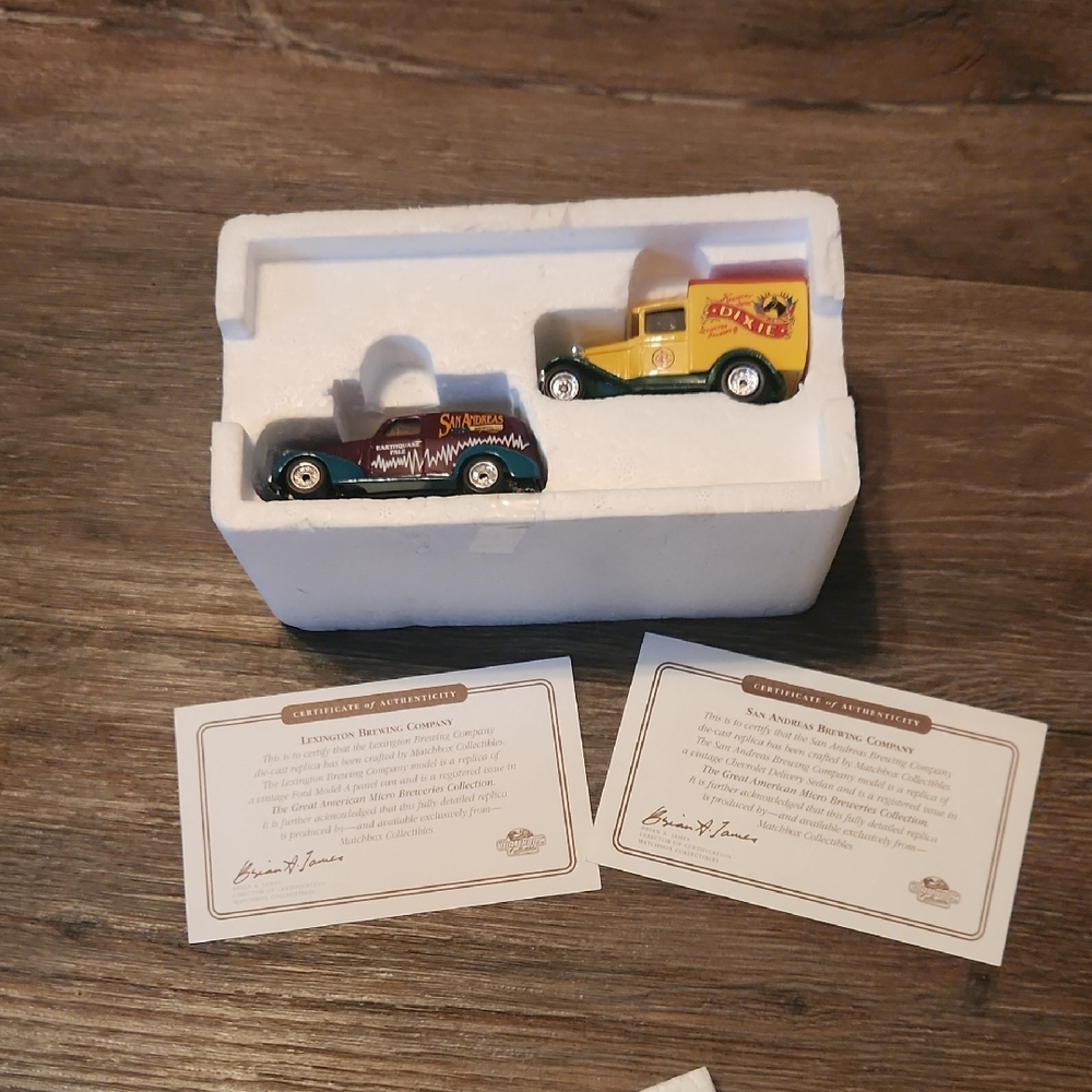 NIB San Andreas & Lexington Brewing Company(s) 1996 Matchbox Collectibles